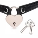 Heart Lock - Collar With Keys - Red