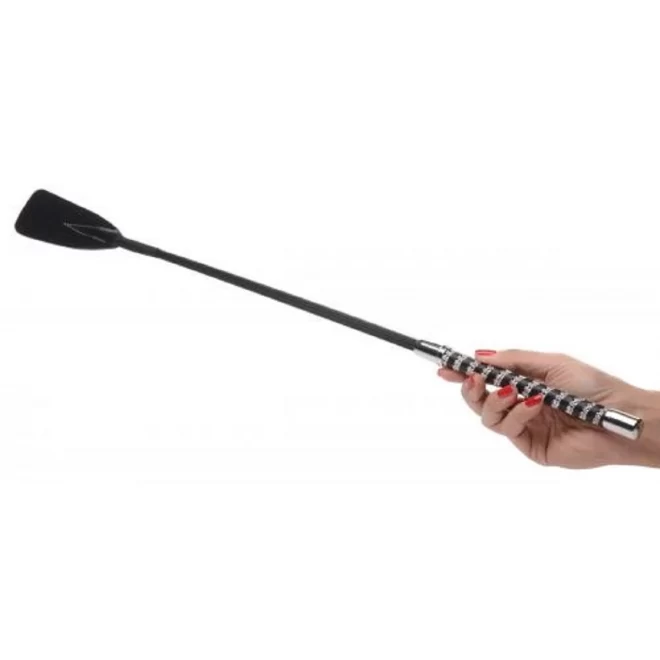Short Leather Rope Whip with Luxury Handle