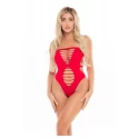 TREAT ME RIGHT SEAMLS BODYSUIT RED, OS