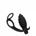 RECHARGEABLE COCKRING & ANAL VIBE BLACK