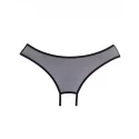 Open panty mesh front - black