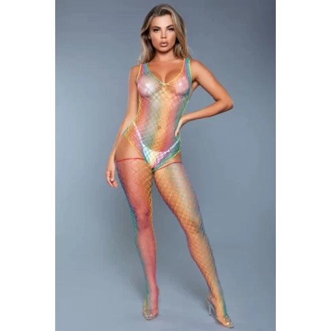 Komplet-Sweet Revenge Fishnet Bodysuit With Stockings