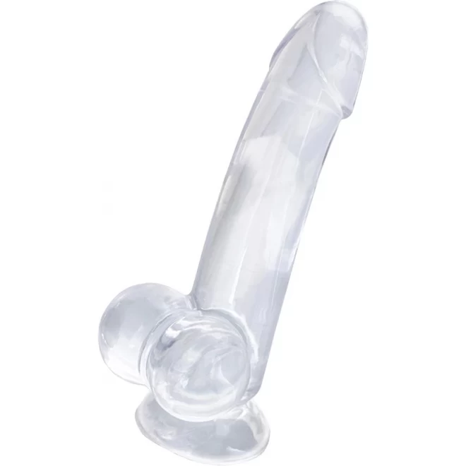 Realistic dildo A-Toys by TOYFA Cryst, TPE, transparent, 15 cm