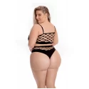 NEON DREAMS 2PC BRA SET BLACK, PLUS SIZE