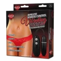 Hustler wireless remote control vibrating panties slim red 