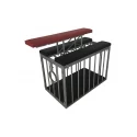 Doggy bench black and red for sling and cage