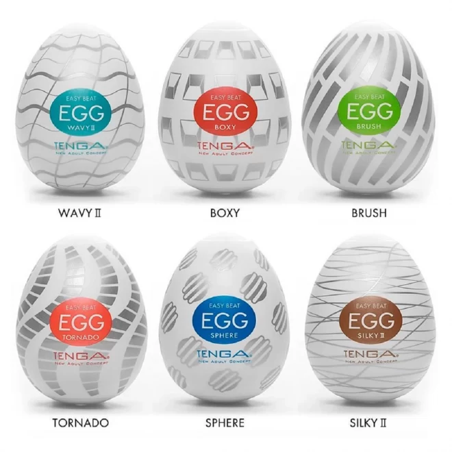 Zestaw 6-ciu masturbatorów Tenga Egg Variety New Standard