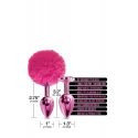 NIXIE METAL BUTT PLUG SET POM POM AND JEWEL INLAID PINK METALLIC