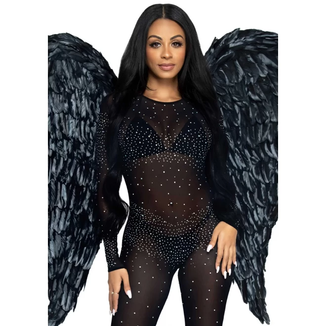 Czarne skrzydła Deluxe Feather Wings