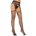 Net garterbelt stockings