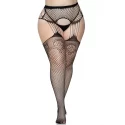 Rajstopy Net garterbelt stockings Plus Size