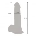 Dildo z funkcją rotacji Rotating Beads Vibrating Dildo