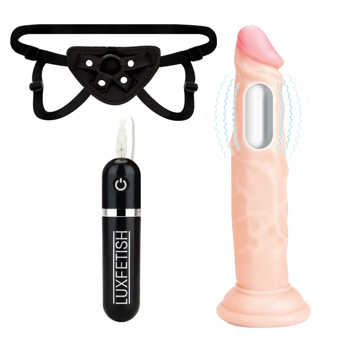 Strap-on z wibracjami dla kobiet Lux Fetish 6.5"