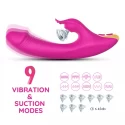 Wibrator ze stymulacją łechtaczki Air Pulse Amant pink