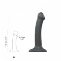 Dildo mono density matte grey s