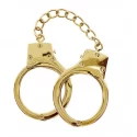 Metalowe kajdanki Gold Plated BDSM Handcuffs