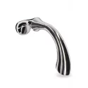 Mestalowy podwójny masażer Ribbed Pleasure Steel Wand