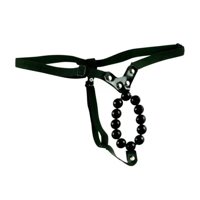 Stymulujące stringi z kuleczkami Lovers Thong With Stroker Beads