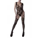 Grey velvet bodystocking 