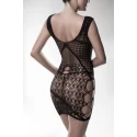 Grey velvet mesh dress 
