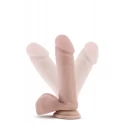 DR. SKIN PLUS 8 INCH POSABLE DILDO WITH BALLS VANILLA