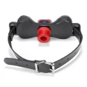 [sil] milkbone gag with tongue insert - black | red