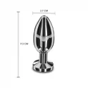 Duży stalowy korek analny Weighted Steel Butt Plug L