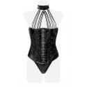 Grey velvet 2-teiliges underbust-set 