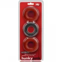 Hünkyjunk cockring 3-pack - cherry + tar ice