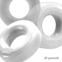 Hünkyjunk cockring 3-pack - white ice + clear