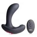 Swell inflatable vibrating prostate plug