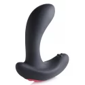 Swell inflatable vibrating prostate plug