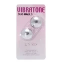 VIBRATONE DUO BALLS SILVER BLISTERCARD