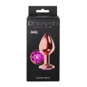 Korek analny Diamond Amethyst Shine L Rose Gold