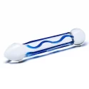 Glas - full tip textured glass dildo