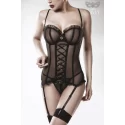 Grey velvet corsagen set 