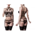 Grey velvet 2-teiliges harness set