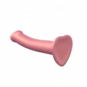 Dildo mono density metallic shine old rose m