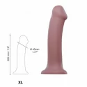 Dildo mono density matte old rose xl