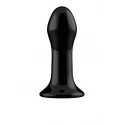 Pluggy - glass vibrator - with suction cup and remote - rechargeable - 10 speed