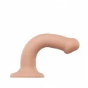 Silicone bendable dildo double density vanilla m