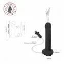 Silicone cum dildo black l with cremy