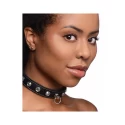 Bling vixen leather choker w/ rhinestones