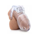 Clear captor chastity cage with keys - small