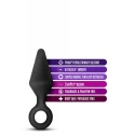 ANAL ADVENTURES PLATINUM SILICONE LOOP PLUG MEDIUM BLACK