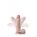 DR. SKIN PLUS 9 INCH THICK POSABLE DILDO WITH BALLS VANILLA