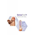 DR. SKIN PLUS 9 INCH THICK POSABLE DILDO WITH BALLS VANILLA