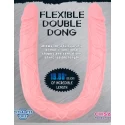 Podwójnie zakończone dildo- Jelly Flexible Double Dong-Flesh