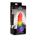 Pride pecker rainbow drip candle