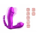 Potrójny stymulator Boss Series Silicone Panty Vibrator
